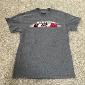 Men's Team Penske Heather Gray Lineup T-Shirt Size Medium